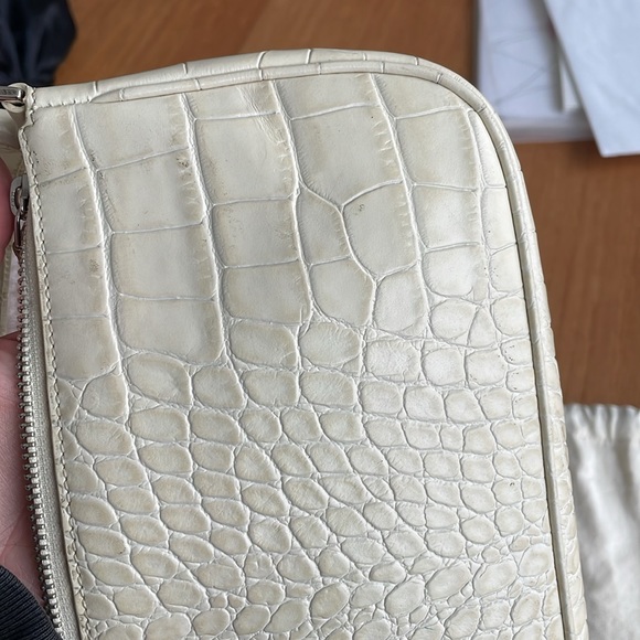 By Far Rachel Bag Croc Embossed in Cream Leather - Picture 3 of 4